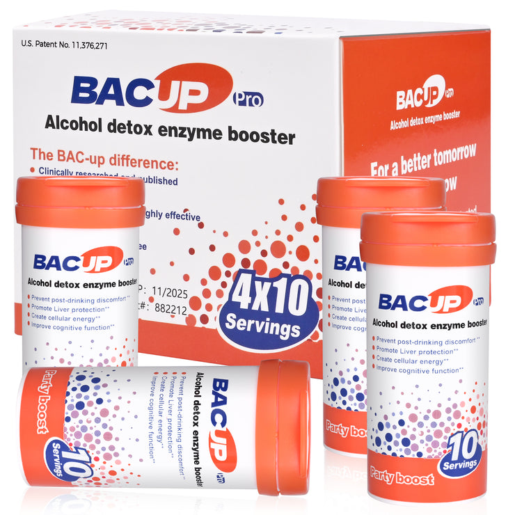 BAC UP | Scientific NADH-PATENTED Formula with DHM | For A Better Tomorrow , the BEST Sober remedy | Not Hydration products nor NASID. About this item (40 Servings/Box)
